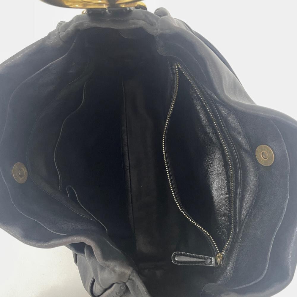 CHRISTIAN DIOR Black Leather Shoulder Bag - Picture 7 of 8